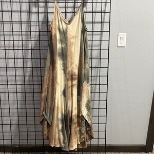 Emerald Multicolor Tie-Dye Jumpsuit NWOT